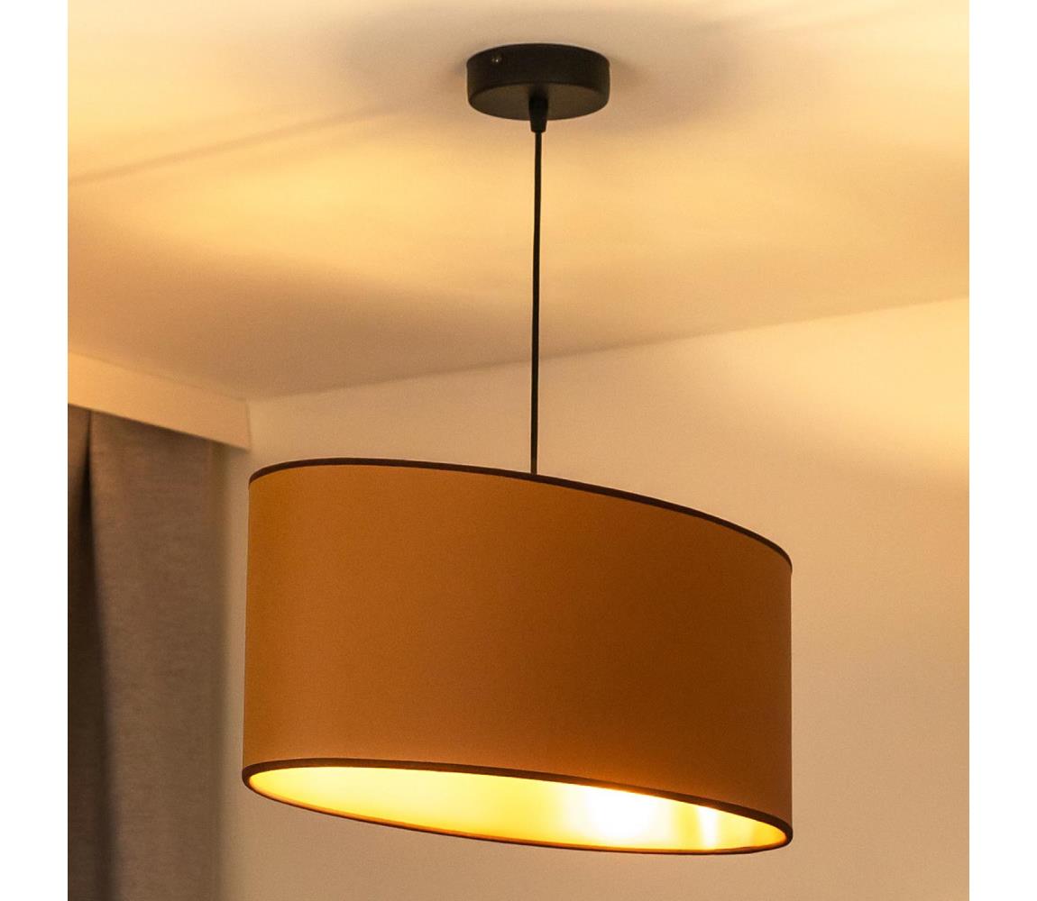 - Żyrandol na lince OVAL VEGAN 1xE27/15W/230V brązowy