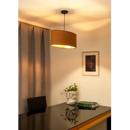 Duolla - Żyrandol na lince OVAL VEGAN 1xE27/15W/230V brązowy