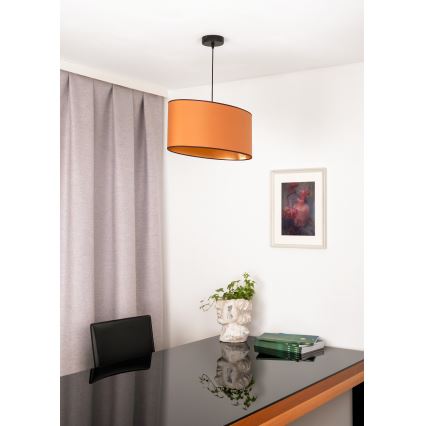 Duolla - Żyrandol na lince OVAL VEGAN 1xE27/15W/230V brązowy