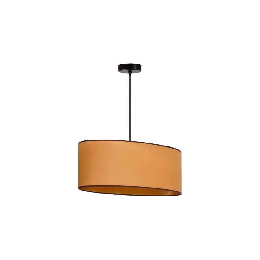 Duolla - Żyrandol na lince OVAL VEGAN 1xE27/15W/230V brązowy