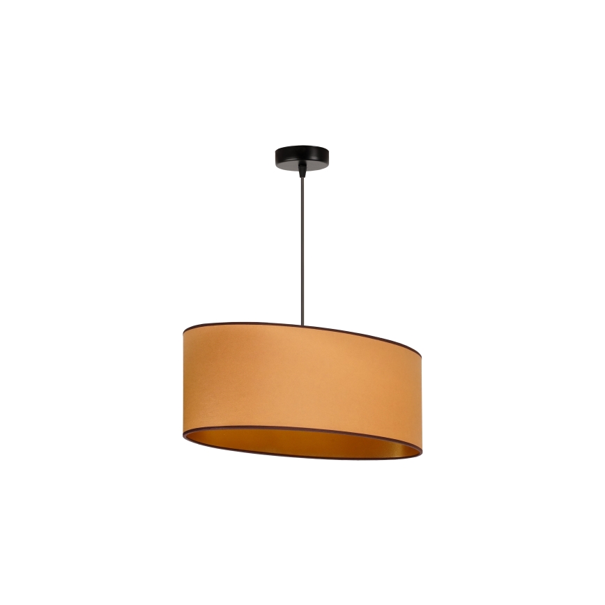 Duolla - Żyrandol na lince OVAL VEGAN 1xE27/15W/230V brązowy