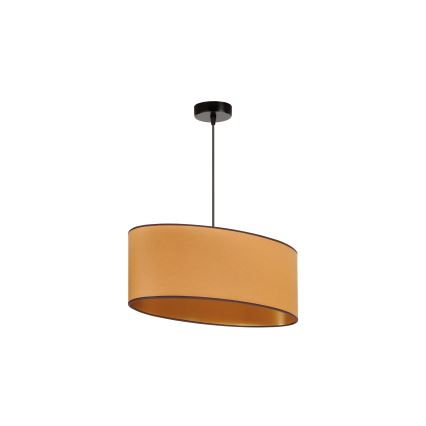 Duolla - Żyrandol na lince OVAL VEGAN 1xE27/15W/230V brązowy