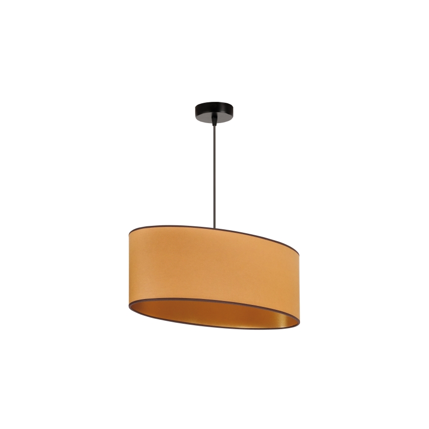 Duolla - Żyrandol na lince OVAL VEGAN 1xE27/15W/230V brązowy