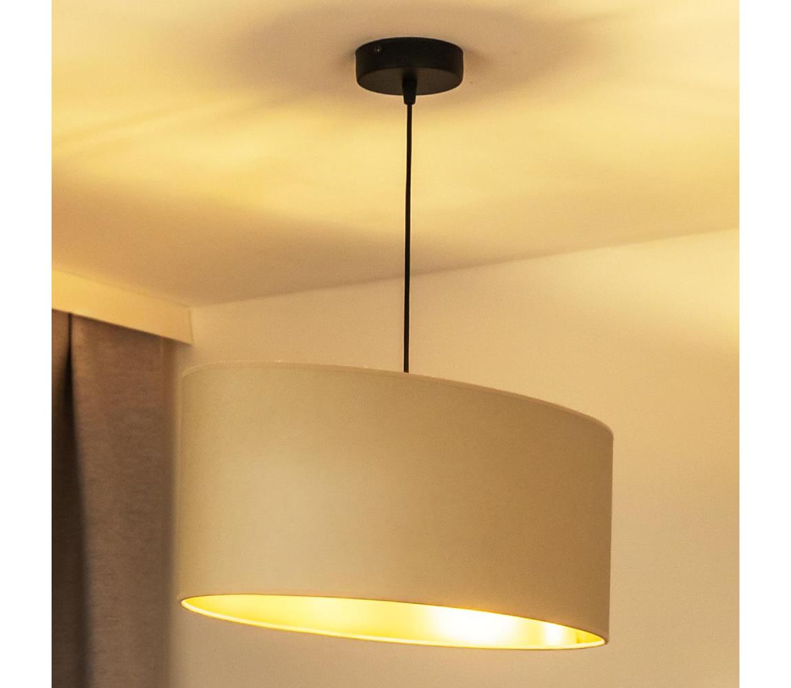 - Żyrandol na lince OVAL VEGAN 1xE27/15W/230V kremowy