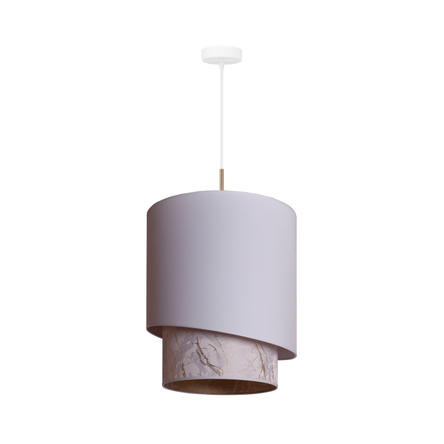 Duolla - Żyrandol na lince PARIS 1xE27/15W/230V śr. 40 cm biały/beżowy