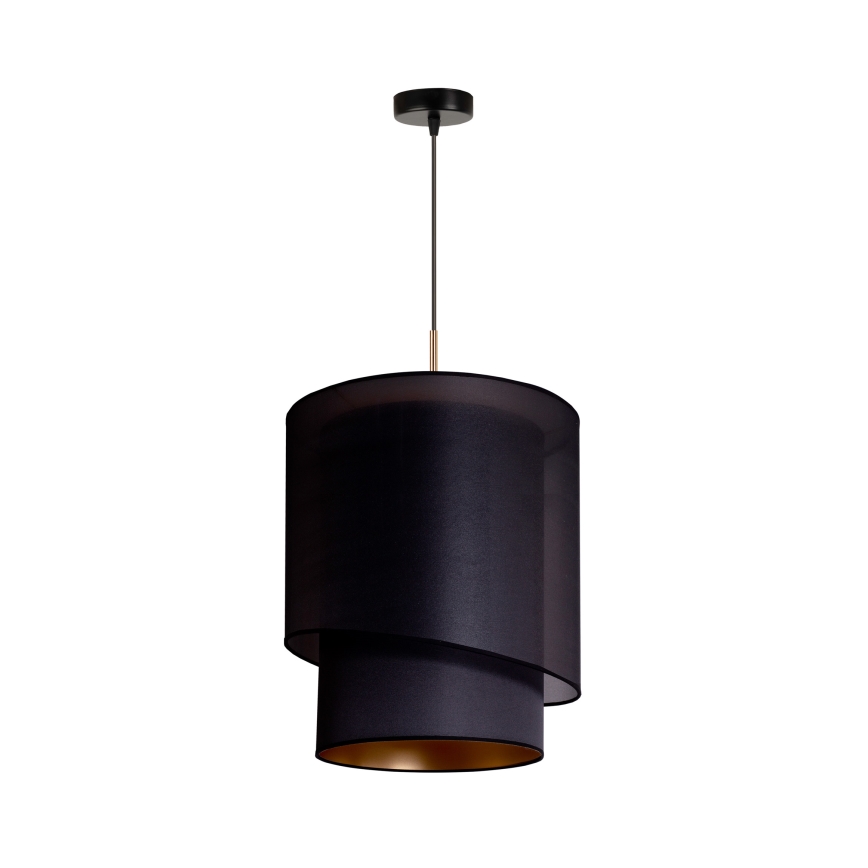 Duolla - Żyrandol na lince PARIS 1xE27/15W/230V śr. 40 cm czarny/złoty
