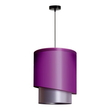 Duolla - Żyrandol na lince PARIS 1xE27/15W/230V śr. 40 cm fioletowy/srebrny