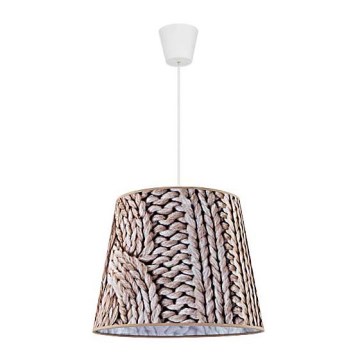 Duolla - Żyrandol na lince POP 1xE27/40W/230V wełna śr. 38 cm brązowy