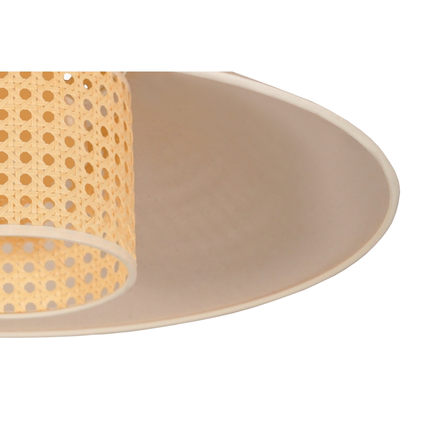 Duolla - Żyrandol na lince RIO RATTAN 1xE27/15W/230V śr. 45 cm beżowy/rattan