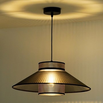 Duolla - Żyrandol na lince RIO SHINY 1xE27/15W/230V śr. 45 cm czarny/miedziany
