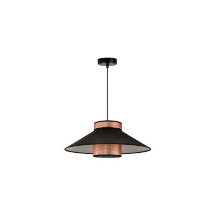 Duolla - Żyrandol na lince RIO SHINY 1xE27/15W/230V śr. 45 cm czarny/miedziany