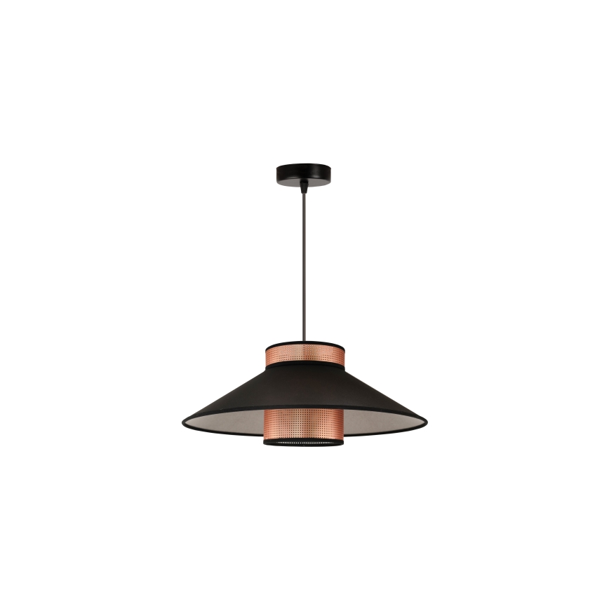 Duolla - Żyrandol na lince RIO SHINY 1xE27/15W/230V śr. 45 cm czarny/miedziany