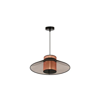 Duolla - Żyrandol na lince RIO SHINY 1xE27/15W/230V śr. 45 cm czarny/miedziany