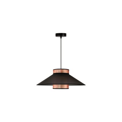 Duolla - Żyrandol na lince RIO SHINY 1xE27/15W/230V śr. 45 cm czarny/miedziany