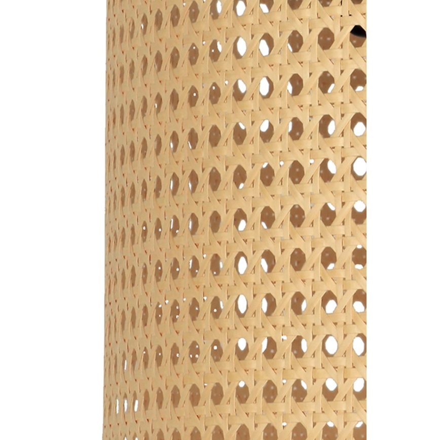 Duolla - Żyrandol na lince ROLLER 1xE27/15W/230V śr. 45 cm rattan/czarny