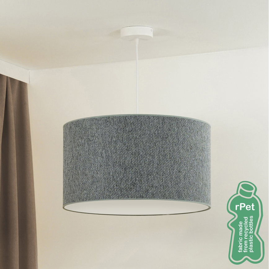 Duolla - Żyrandol na lince ROLLER ECO RECYCLING 1xE27/15W/230V śr. 45 cm zielony