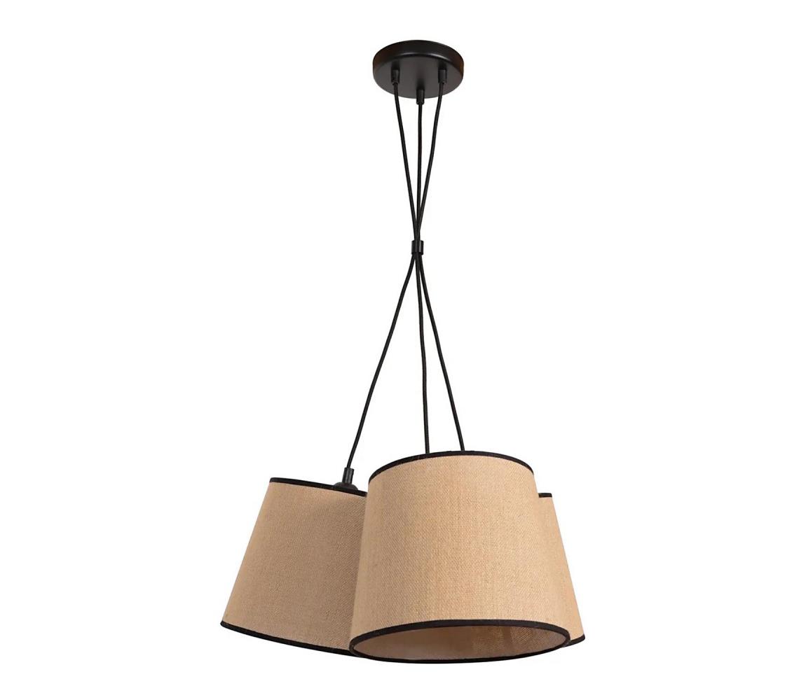 - Żyrandol na lince ROSSA 3xE27/15W/230V śr. 45 cm brązowy/czarny