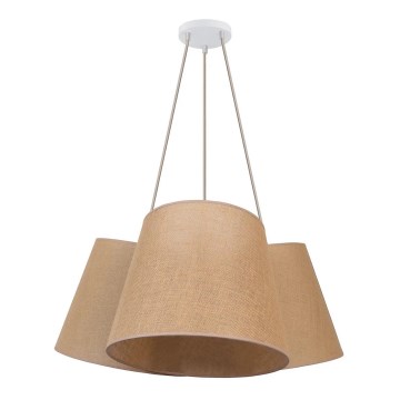 Duolla - Żyrandol na lince ROSSA 3xE27/15W/230V śr. 75 cm brązowy