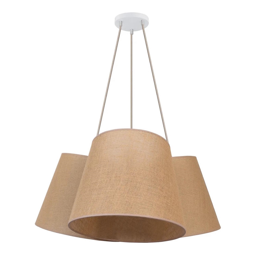 Duolla - Żyrandol na lince ROSSA 3xE27/15W/230V śr. 75 cm brązowy