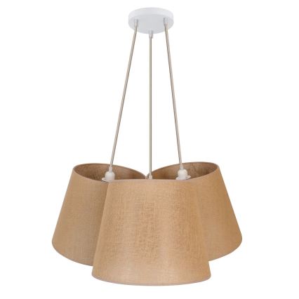 Duolla - Żyrandol na lince ROSSA 3xE27/15W/230V śr. 75 cm brązowy
