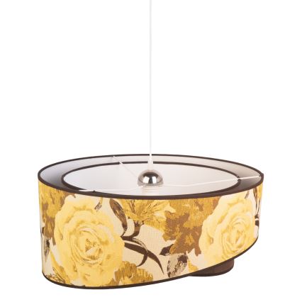 Duolla - Żyrandol na lince ROYAL 1xE27/40W/230V śr. 50 cm żółty