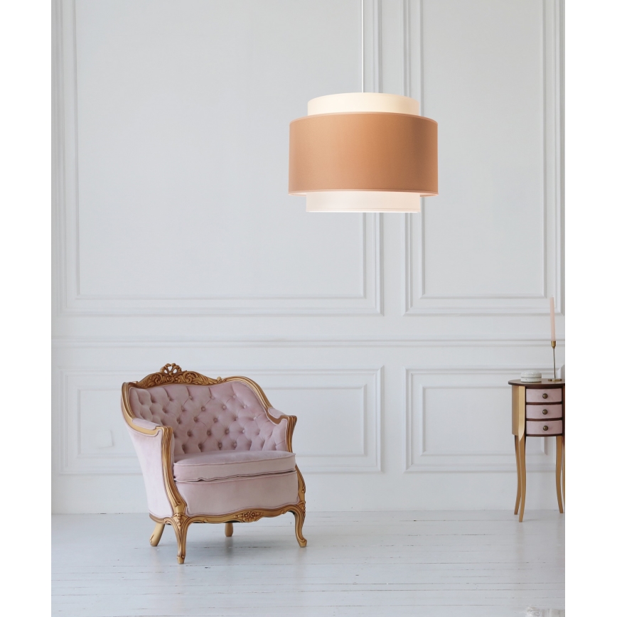 Duolla - Żyrandol na lince SOHO 1xE27/40W/230V śr. 40 cm beżowy/kremowy