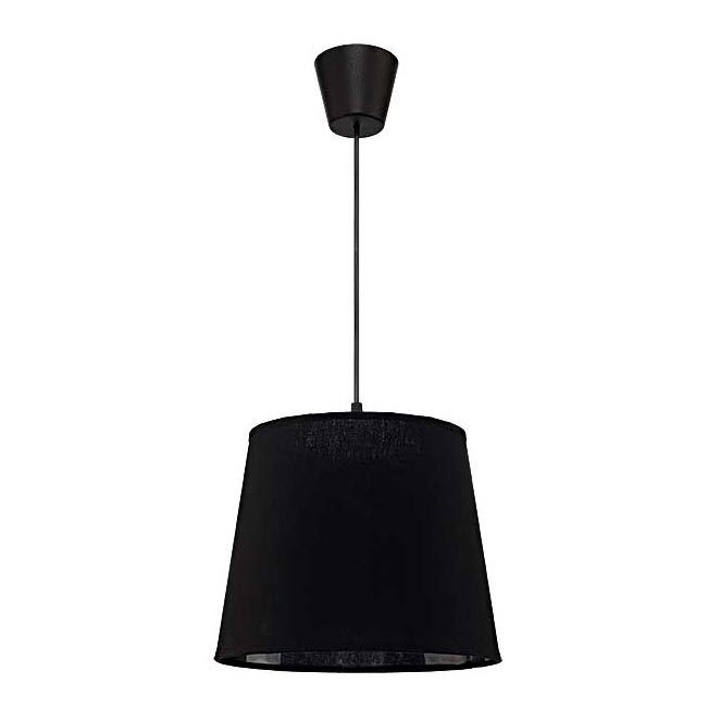 Duolla - Żyrandol na lince SOLO 1xE27/40W/230V śr. 24 cm czarny