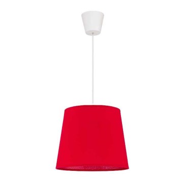Duolla - Żyrandol na lince SOLO 1xE27/40W/230V śr. 24 cm czerwony