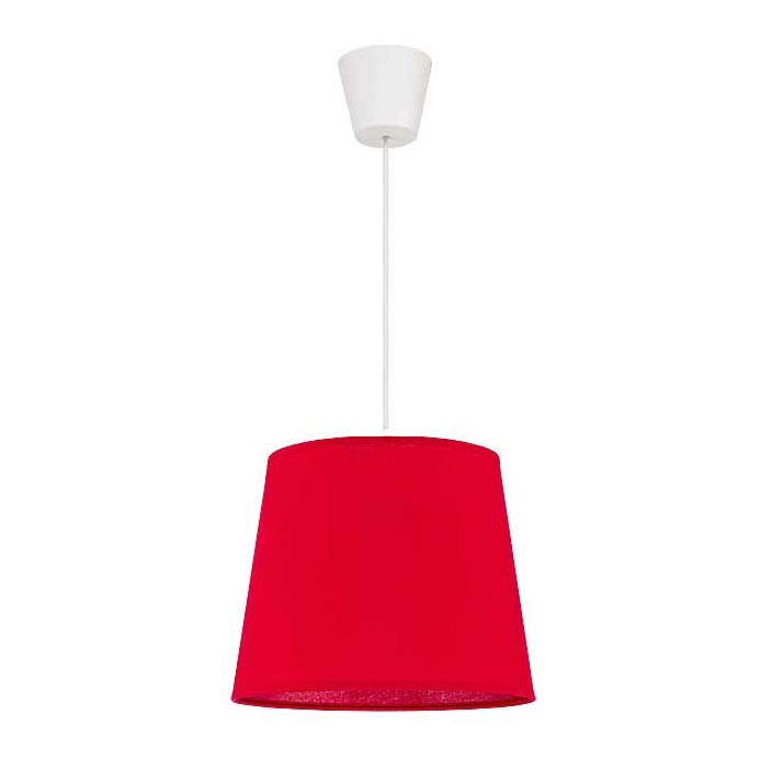 Duolla - Żyrandol na lince SOLO 1xE27/40W/230V śr. 24 cm czerwony
