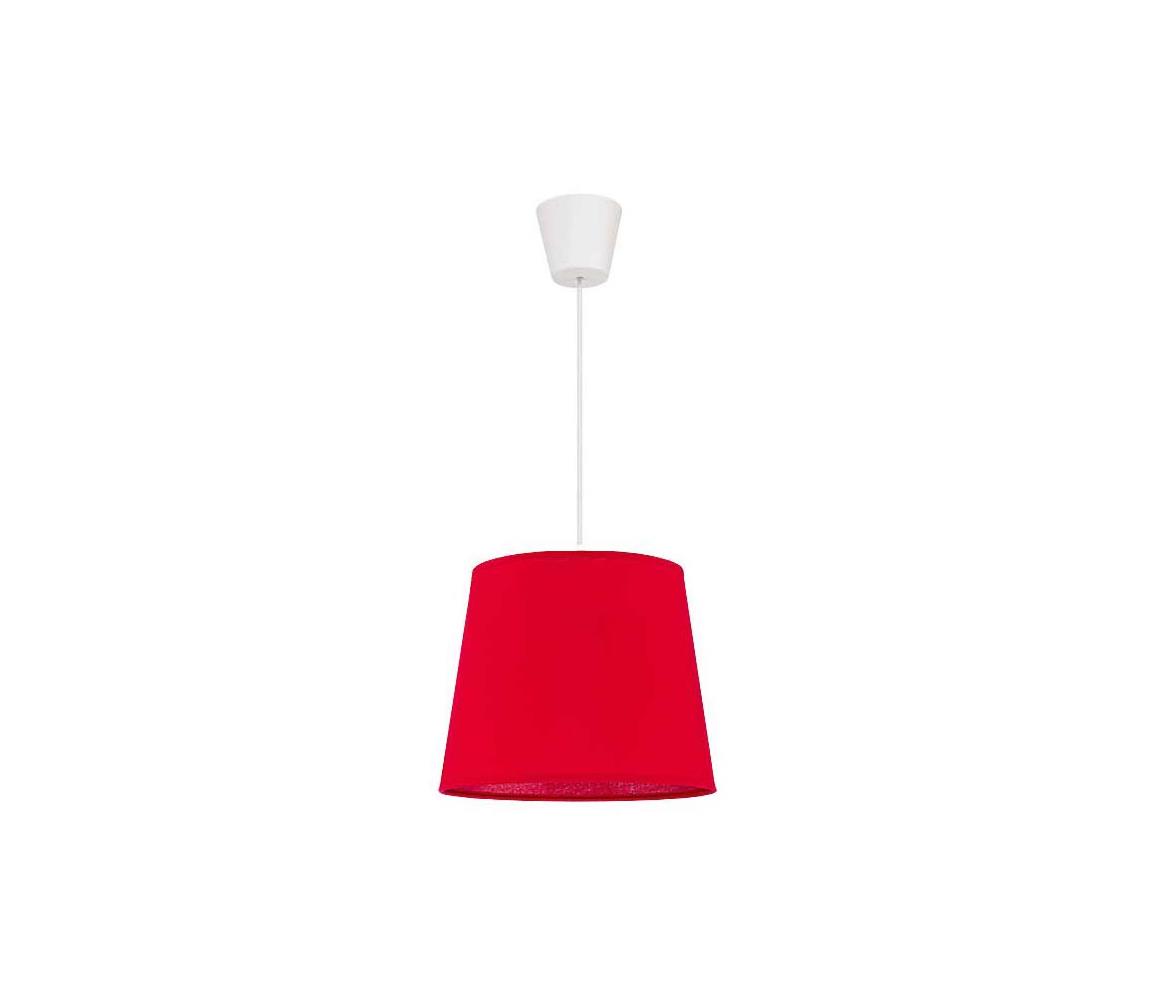 - Żyrandol na lince SOLO 1xE27/40W/230V śr. 24 cm czerwony