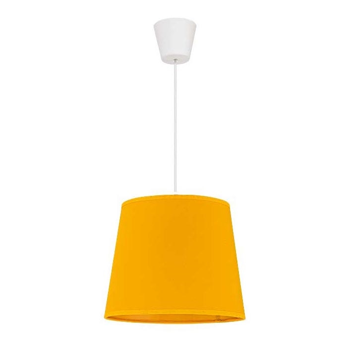 Duolla - Żyrandol na lince SOLO 1xE27/40W/230V śr. 24 cm żółty