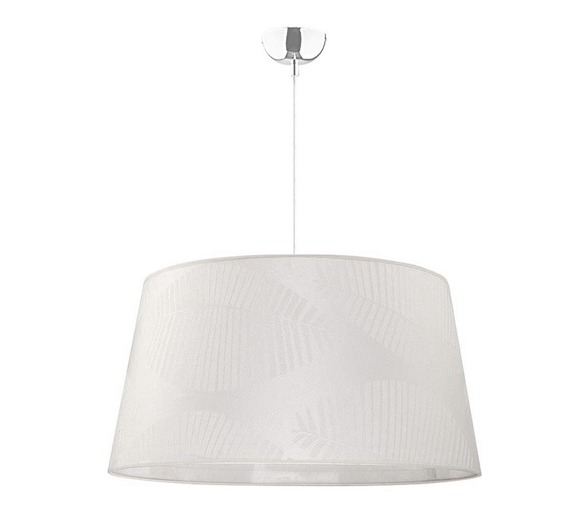 - Żyrandol na lince TENOR 1xE27/40W/230V śr. 60 cm biały/liście