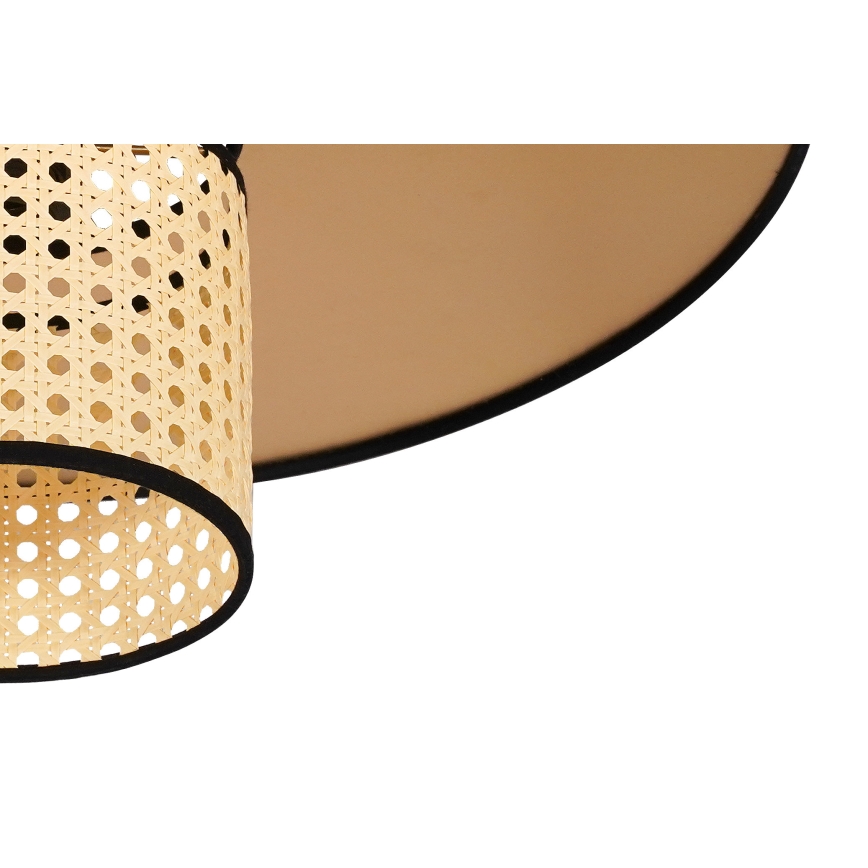 Duolla - Żyrandol na lince TOKYO RATTAN 1xE27/15W/230V śr. 50 cm złoty/rattan