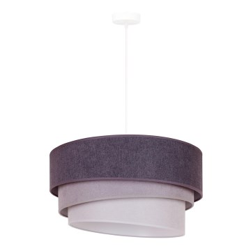 Duolla - Żyrandol na lince TRIO 1xE27/15W/230V śr. 45 cm antracyt/szary/biały