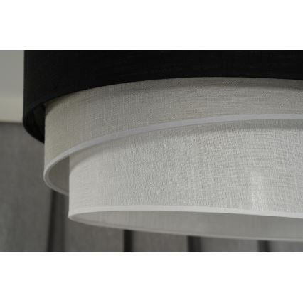 Duolla - Żyrandol na lince TRIO 1xE27/15W/230V śr. 45 cm czarny/szary/biały