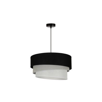 Duolla - Żyrandol na lince TRIO 1xE27/15W/230V śr. 45 cm czarny/szary/biały