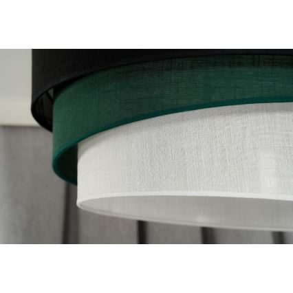 Duolla - Żyrandol na lince TRIO 1xE27/15W/230V śr. 45 cm czarny/zielony/biały