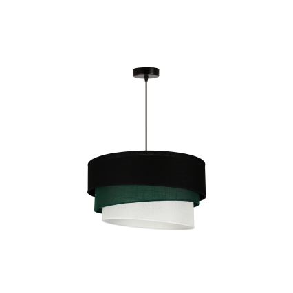 Duolla - Żyrandol na lince TRIO 1xE27/15W/230V śr. 45 cm czarny/zielony/biały