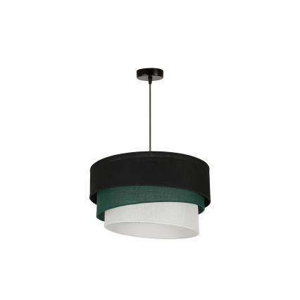 Duolla - Żyrandol na lince TRIO 1xE27/15W/230V śr. 45 cm czarny/zielony/biały