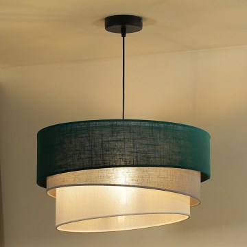 Duolla - Żyrandol na lince TRIO 1xE27/15W/230V śr. 45 cm zielony/szary/biały
