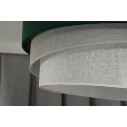 Duolla - Żyrandol na lince TRIO 1xE27/15W/230V śr. 45 cm zielony/szary/biały