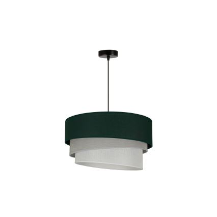 Duolla - Żyrandol na lince TRIO 1xE27/15W/230V śr. 45 cm zielony/szary/biały