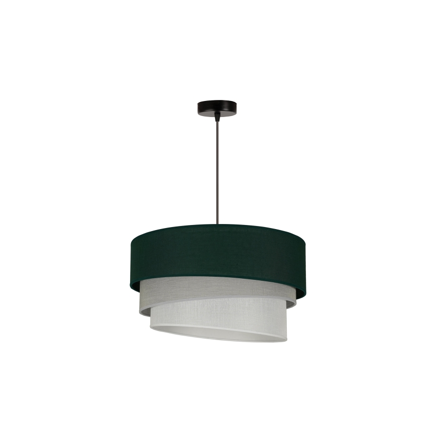 Duolla - Żyrandol na lince TRIO 1xE27/15W/230V śr. 45 cm zielony/szary/biały