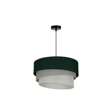Duolla - Żyrandol na lince TRIO 1xE27/15W/230V śr. 45 cm zielony/szary/biały