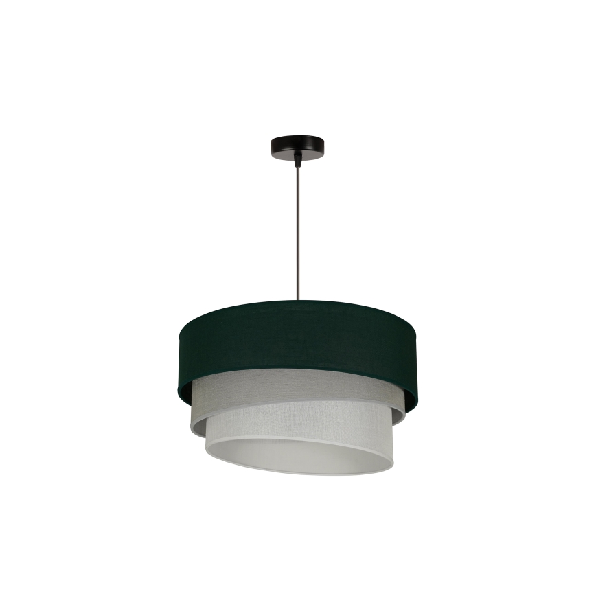 Duolla - Żyrandol na lince TRIO 1xE27/15W/230V śr. 45 cm zielony/szary/biały