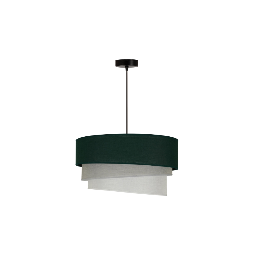 Duolla - Żyrandol na lince TRIO 1xE27/15W/230V śr. 45 cm zielony/szary/biały