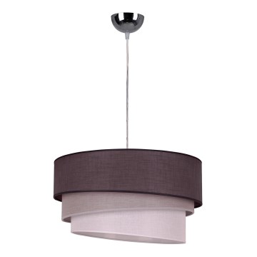 Duolla - Żyrandol na lince TRIO 1xE27/40W/230V śr. 45 cm antracyt/szary/biały