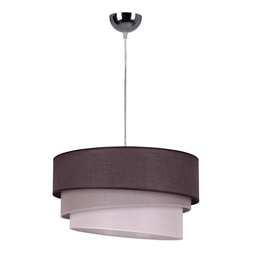 Duolla - Żyrandol na lince TRIO 1xE27/40W/230V śr. 45 cm antracyt/szary/biały