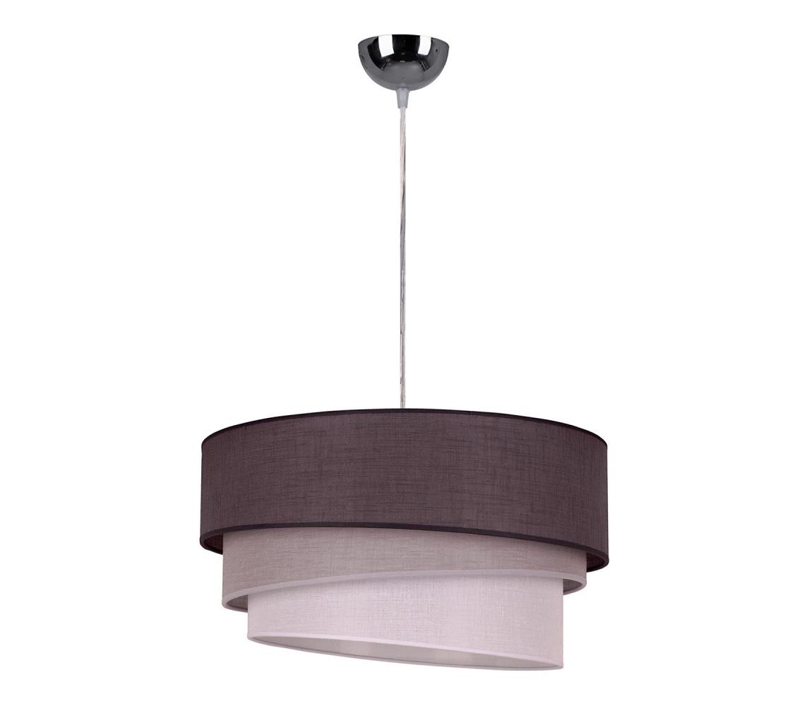 - Żyrandol na lince TRIO 1xE27/40W/230V śr. 45 cm antracyt/szary/biały
