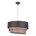 Duolla - Żyrandol na lince TRIO 1xE27/40W/230V śr. 45 cm antracyt/szary/brązowy